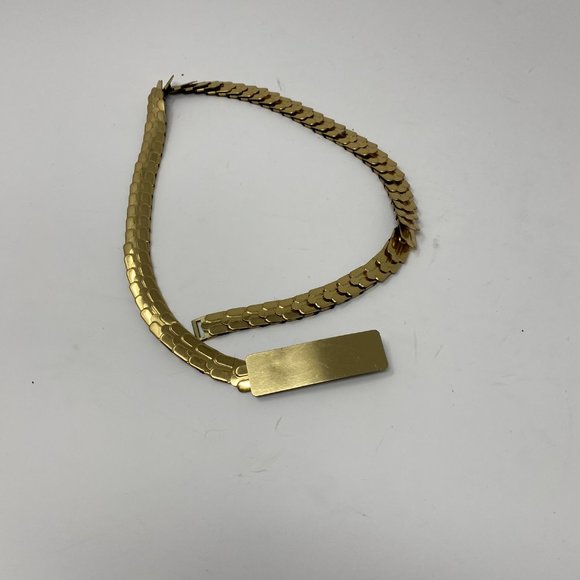 vintage unbranded metal scalloped stretch skinny belt main image 4